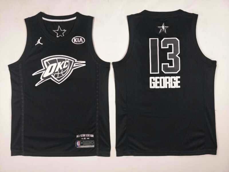 Men Oklahoma City Thunder #13 George Black 2108 All Stars NBA Jerseys->->NBA Jersey